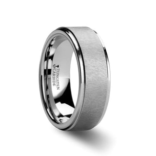 BROOKLYN Raised Etched Finish Tungsten Ring - 8mm - Thorsten Rings