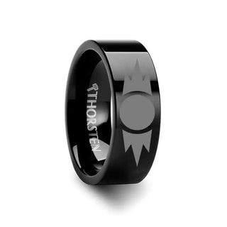 Sith Emblem Star Wars Black Tungsten Engraved Ring - 2mm - 12mm - Thorsten Rings