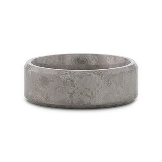 ASTRAIOS Flat Titanium Ring with Beveled Edges and Meteorite Pattern - 8mm - Thorsten Rings