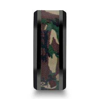 RANGER Black Ceramic Ring Military Style Jungle Camo - 10mm - Thorsten Rings