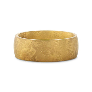 MYSTIC Domed Gold Plated Titanium Ring with Meteorite Pattern - 8mm - Thorsten Rings