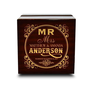 Chocolate Dark Wooden Wedding Ring Box - Thorsten Rings