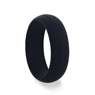 GROOVY Dual Groove Silicone Ring for Men and Women Black Comfort Fit Hypoallergenic Thorsten - 8mm - Thorsten Rings