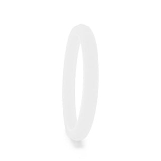 HOWLITE Stackable Faceted Silicone Ring for Women White Comfort Fit Hypoallergenic Thorsten - 2mm - Thorsten Rings