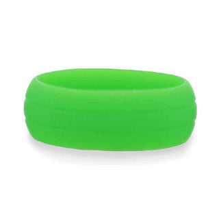 CLOVER Dual Groove Silicone Ring for Men and Women Green Comfort Fit Hypoallergenic Thorsten - 8mm - Thorsten Rings