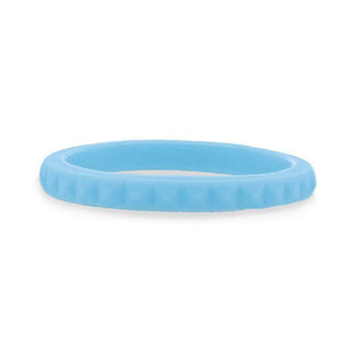 LUKA Stackable Faceted Silicone Ring for Women Light Blue Comfort Fit Hypoallergenic Thorsten - 2mm - Thorsten Rings