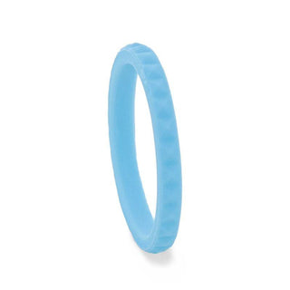 LUKA Stackable Faceted Silicone Ring for Women Light Blue Comfort Fit Hypoallergenic Thorsten - 2mm - Thorsten Rings