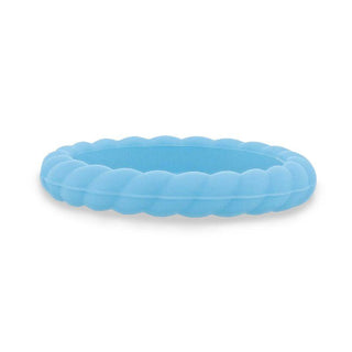 CLEO Stackable Twist Silicone Ring for Women Light blue Comfort Fit Hypoallergenic Thorsten - 2mm - Thorsten Rings