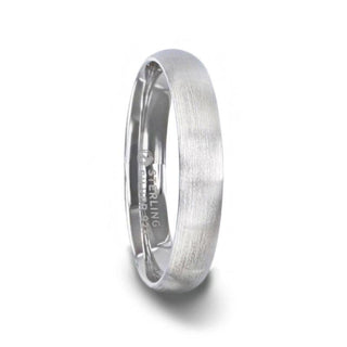 EMPRESA Silver Brushed Finish Domed Women's Wedding Band - 4mm - Thorsten Rings