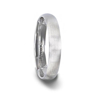 EMPEROR Silver Brushed Finish Domed Wedding Band - 4mm & 8mm - Thorsten Rings