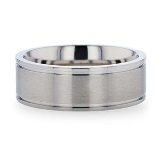 FAIRFIELD Flat Satin Finish Titanium Ring - 8mm - Thorsten Rings