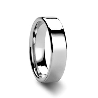 CALEDONIA Flat Polish Finished Cobalt Chrome Ring for Men and Women - 4mm - 8mm - Thorsten Rings