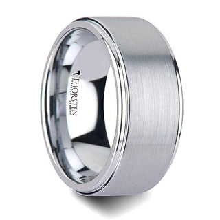 OPTIMUS Raised Center with Brush Finish Tungsten Ring - 4mm - 12mm - Thorsten Rings