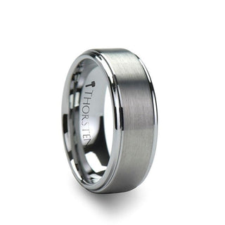 OPTIMUS Raised Center with Brush Finish Tungsten Ring - 4mm - 12mm - Thorsten Rings