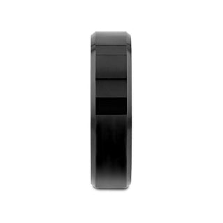 VIENNA Beveled Black Tungsten Band - 4mm - 6mm - Thorsten Rings