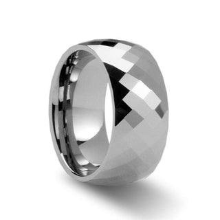 MILLENNIUM Tungsten Wedding Band with 288 Diamond Facets - 10mm - Thorsten Rings