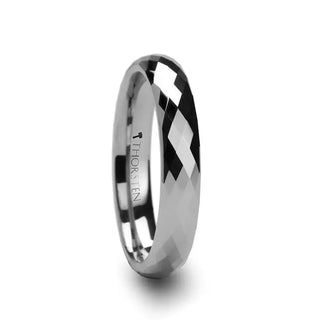 MILLENNIUM Tungsten Wedding Band with 288 Diamond Facets - 2mm - 10mm