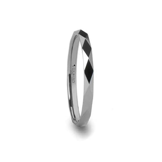 MILLENNIUM Tungsten Wedding Band with 288 Diamond Facets - 2mm - 10mm