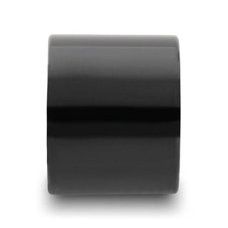 AXWELL Black Flat Pipe Cut Tungsten Carbide Ring with Polished Finish - 20mm - Thorsten Rings