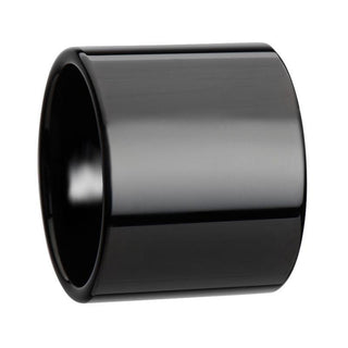 AXWELL Black Flat Pipe Cut Tungsten Carbide Ring with Polished Finish - 20mm - Thorsten Rings