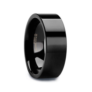 CHARLOTTE Black Flat Shaped Tungsten Wedding Ring for Her - 2mm - Thorsten Rings