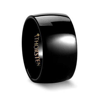 TWILIGHT Domed Black Tungsten Ring - 12mm - Thorsten Rings