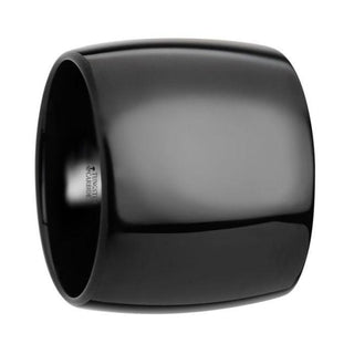 FENRIR Domed Black Tungsten Carbide Ring with Polished Finish - 20mm - Thorsten Rings