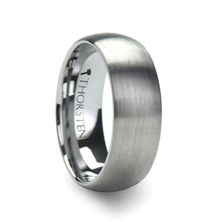 JESSAMINE Domed Tungsten Carbide Ring with Brushed Finish for Her - 2mm - Thorsten Rings