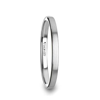 TILLY Flat Style Womens Tungsten Carbide Ring with Brushed Finish - 2mm - Thorsten Rings