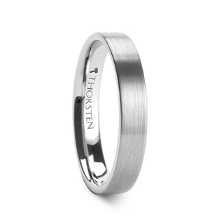MESSALINA Flat Brushed Finish Tungsten Carbide Wedding Band - 4mm - 6mm - Thorsten Rings