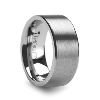 MERCURY Flat Brush Finish Tungsten Wedding Ring - 12mm - Thorsten Rings