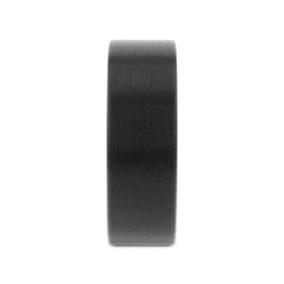 SAN ANTONIO Flat Black Tungsten Carbide Band with Brushed Finish - 4mm - 12mm - Thorsten Rings