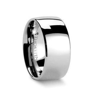 AUSTIN Domed Polished Finish Tungsten Carbide Ring - 10mm - Thorsten Rings