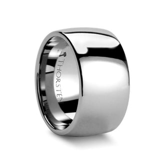 ORLANDO Domed Polished Finish Tungsten Wedding Band - 12mm - Thorsten Rings