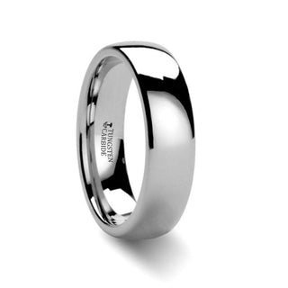 PLATINA Domed White Tungsten Carbide Ring - 4mm & 6mm - Thorsten Rings