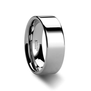 MESA Flat Style White Tungsten Ring for Women - 2mm - Thorsten Rings