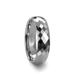 SCOTTSDALE 288 Diamond Faceted White Tungsten Ring - 2mm - 8mm - Thorsten Rings