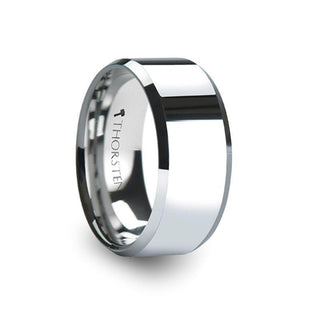 AKRON Tungsten Carbide Ring with Beveled Edges - 10mm - Thorsten Rings