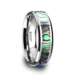 MAUI Tungsten Wedding Band with Mother of Pearl Inlay - 4mm - 10mm - Thorsten Rings