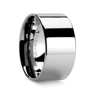 CHARLESTON Flat Polished Finish Tungsten Carbide Band - 12mm - Thorsten Rings