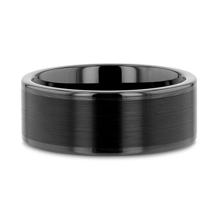 ONYX & DAYTONA Matching Rings Set Black Carbon Fiber Inlaid Black